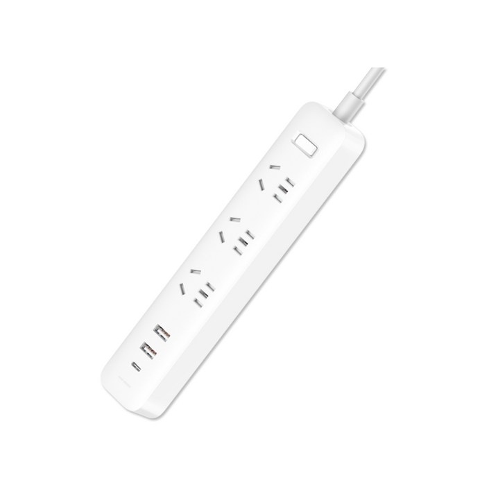 샤오미 멀티탭 콘센트 3구+USB2구+type-c1구 멀티탭 2A1C 20w(돼지코 무료 증정)