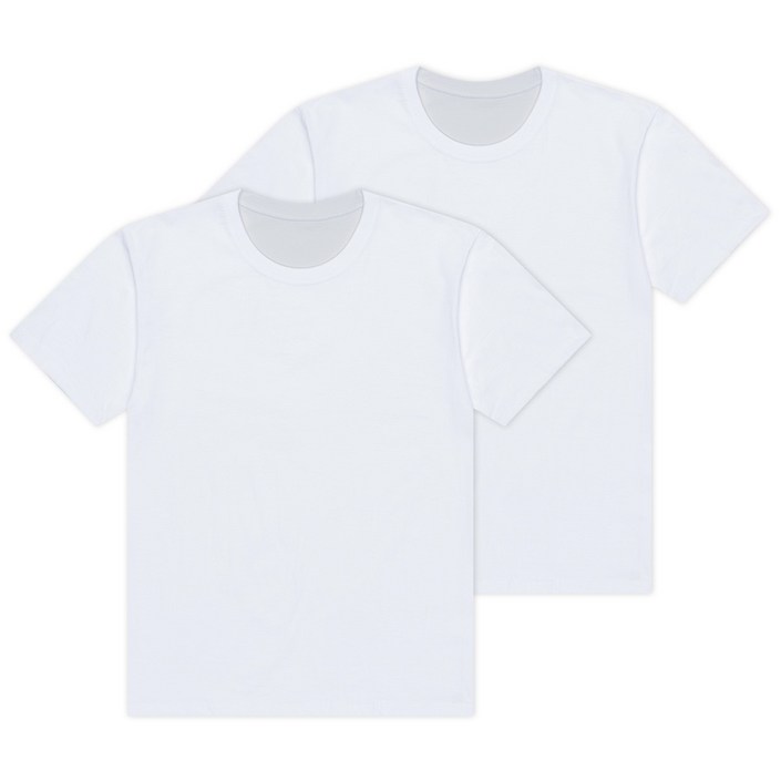 언룩 남녀공용 30수 빅사이즈 무지 라운드 반팔 티셔츠 2XL10XL 2장세트