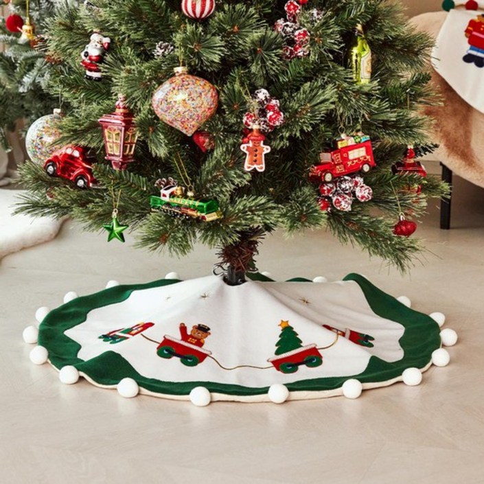 모던하우스 크리스마스 트리스커트 80cm 화이트트레인