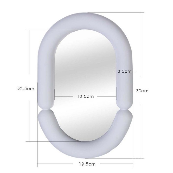 무스타슈 조디악거울 탁상거울 화장 욕실 카페 미러 스탠드 타원형 메이크업 화장대 화장거울