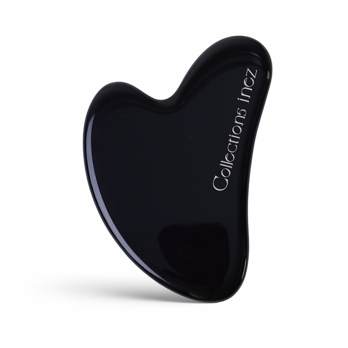 이네즈 천연 흑요석 하트 괄사  보호와 정화의 스톤, 1개, 블랙