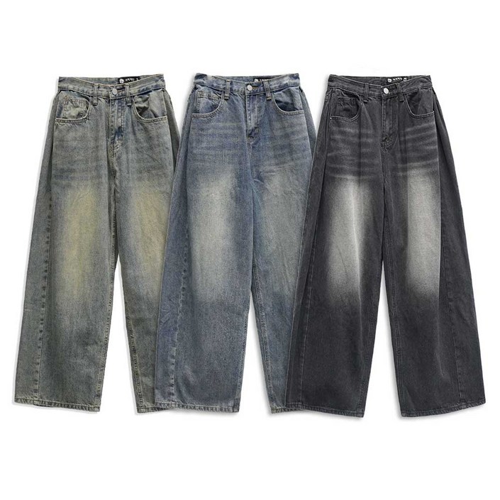 키140키150키160 자체제작 키키코 폴딩핀턱와이드데님팬츠 와이드 청바지 여성 중학생 키작녀 봄 가을