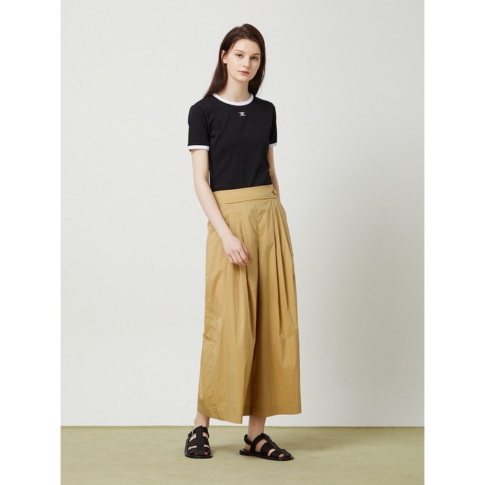 씨씨콜렉트 중계점 코튼 3턱 와이드 팬츠 C242MSA035 여성 여름 바지