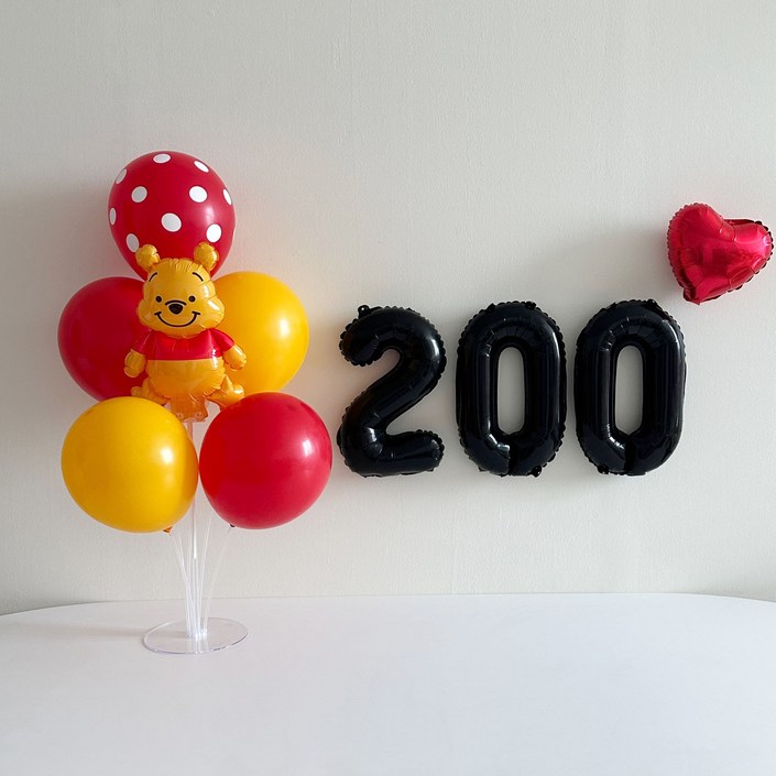 곰돌이푸 기념일 파티 풍선 세트