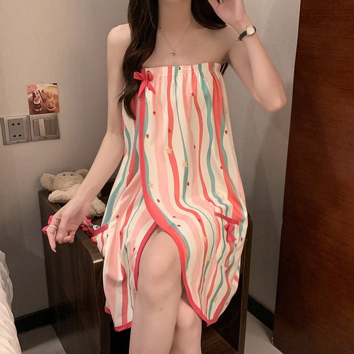 베코니아 여성용 골프가운 입고 벗기 편한 프리미엄 샤워 가운