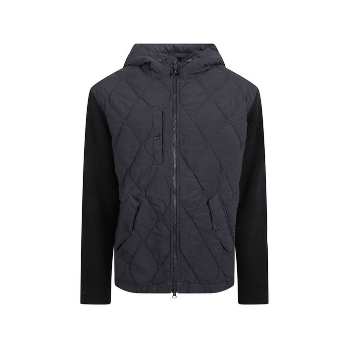 스톤 아일랜드 후드 퀼팅 패딩 재킷