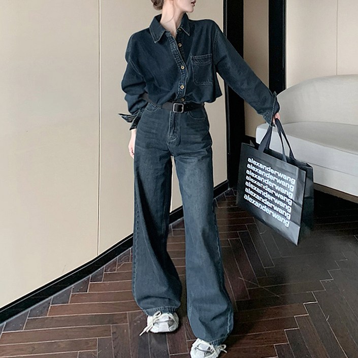 대박난박양 오버핏 데님 셔츠데님 팬츠 SET 대박난박양 오버핏 데님 셔츠데님 팬츠 SET