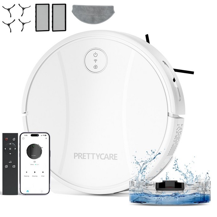 프리티케어 스마트 물걸레 로봇청소기  흰색