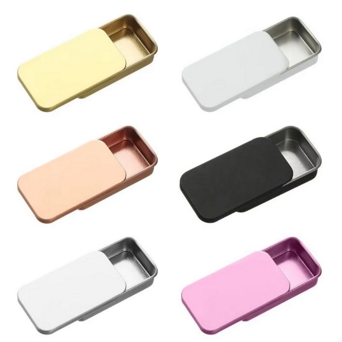 소형 소품 틴케이스 미니 슬라이딩 철제 수납함 케이스 색상선택