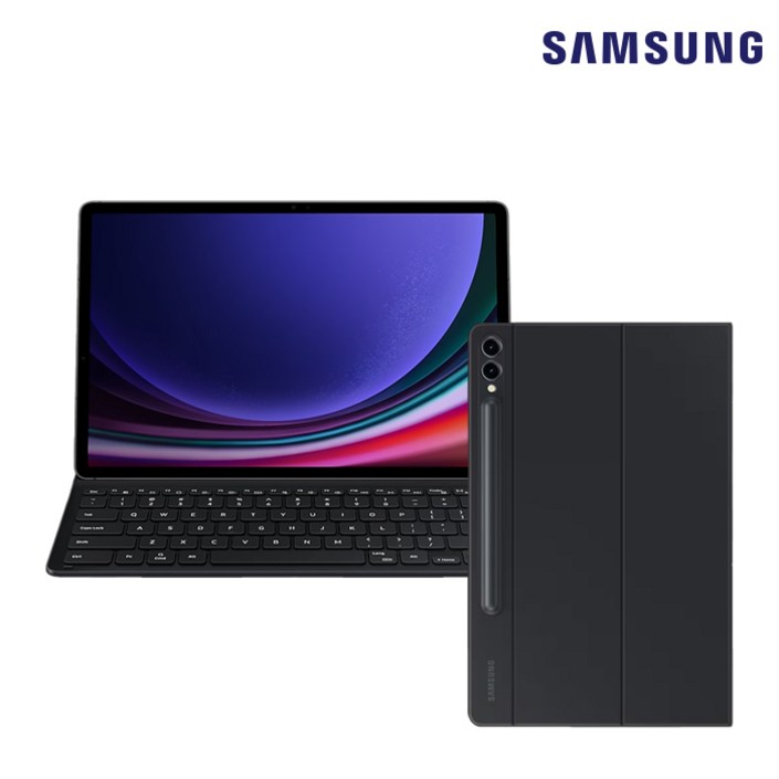 삼성정품 갤럭시 탭 S9 슬림 키보드 북커버 EFDX710 N, 블랙