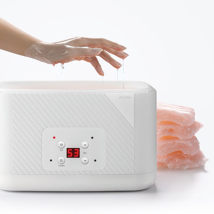 [10년 무상 A/S] 제스파 파라핀 리클 파라핀베스 가정용 의료기기 인증 파라핀 왁스 , 손발 보온 커버 + 보온비닐 증정 [왁스 4개 추가증정], ZPM306/화이트+ZP509P