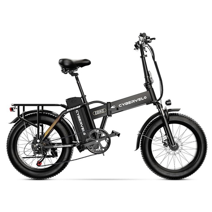 사이버벨로 1000W 접이식 전기 자전거, 48V 20.8AH 배터리, 시속 30마일 이상 | 80마일 최대 주행 거리 20인치 뚱뚱한 타이어 탈착식 배터리 출퇴근용