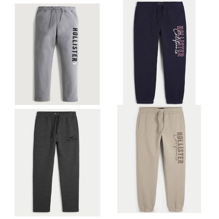뉴욕1 NEW 홀리스터 남자 케쥬얼 로고 기모 긴바지 GREY 외 8종칼라