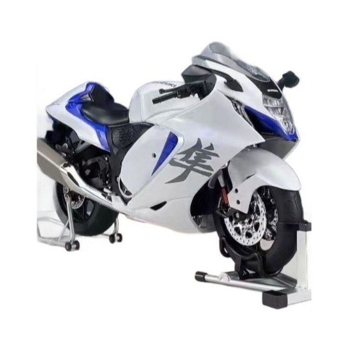 yono 스즈키 하야부사 16 H2R 다이캐스트 시동 구동 가능 바이크 오토바이 모델, 화이트, 1개