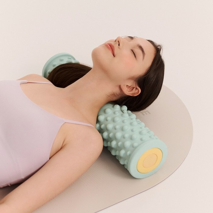 [글램미 정인선 PICK!] SNPE 더블 폼롤러 EVA 하드 돌기 2in1 세트 마사지 스트레칭 50cm