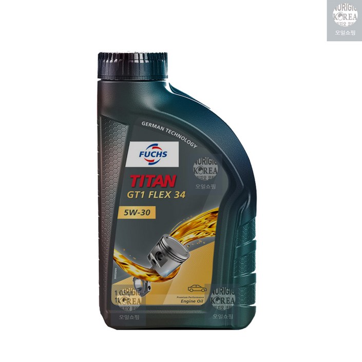 훅스타이탄 GT1 플렉스 34 5W30 1리터 합성엔진오일 ACEA C3 C4 RN0720, 1개
