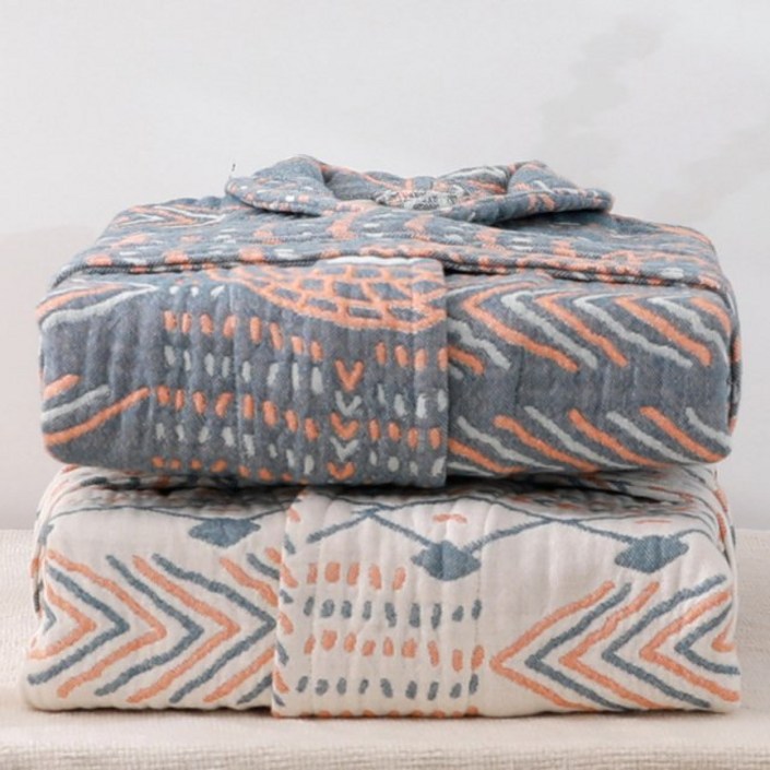 클라모프 북유럽풍 에스닉 순면 샤워가운