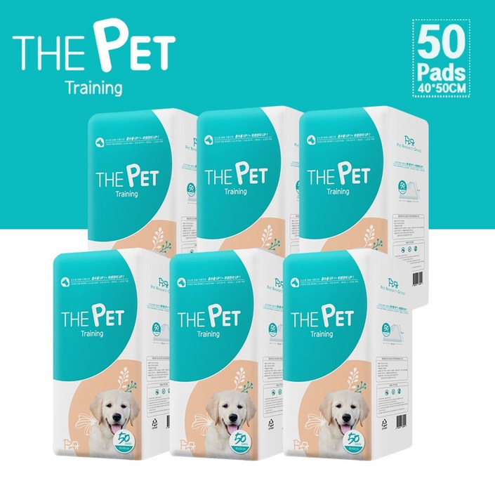 피알지 더펫패드 소형 50매 배변패드 무향, 6팩 피알지 더펫패드 소형 50매 배변패드 무향, 6팩