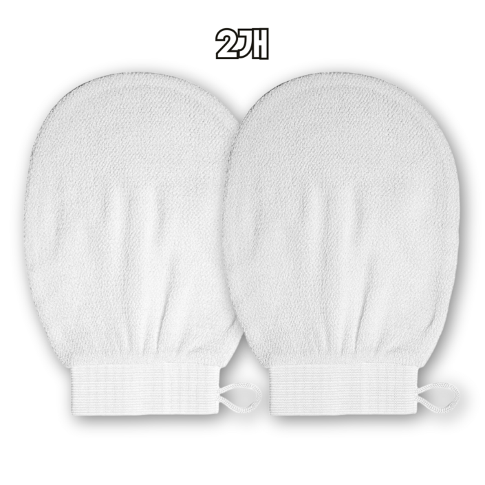 라운지비 저자극 요술 때밀이 때장갑, 1개, 2개입, 화이트