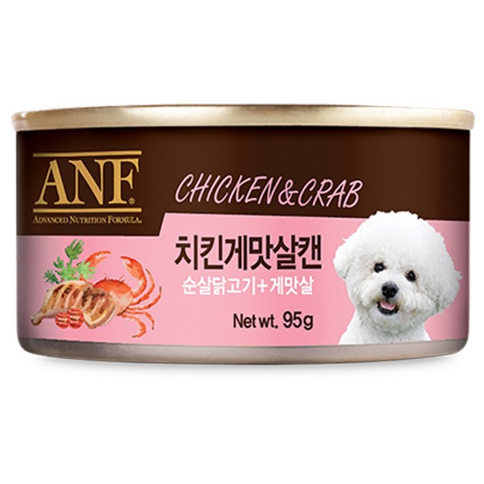 ANF 캔 강아지 간식 치킨게맛살 95g x 24개, 24개, 95g