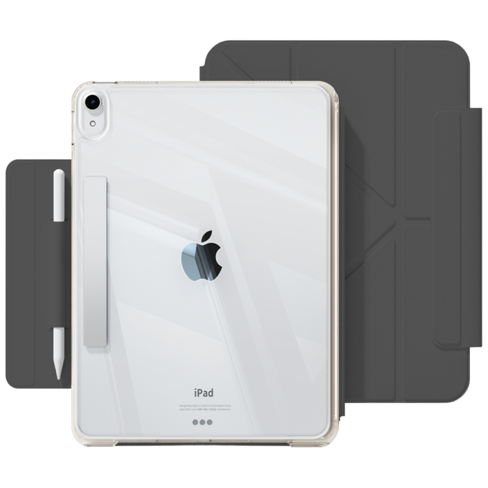 AOUB 아이패드11 보호케이스 아이패드9 태블릿 10세대 8풀아웃 미니76 자석분할 펜슬케이스 2025 아이패드에어7 보호케이스 3y 브라켓 에어654 투명하고 얇은, 검정색, 1개