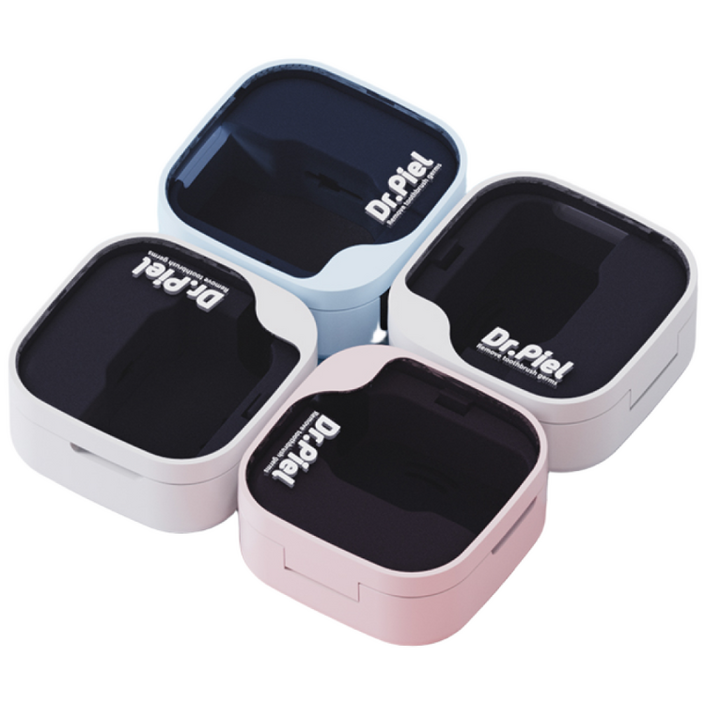 방수되는 칫솔 히팅건조 살균기 닥터피엘 올뉴큐빙 2개 IPX7 인증, 퓨어 화이트  베이비 핑크