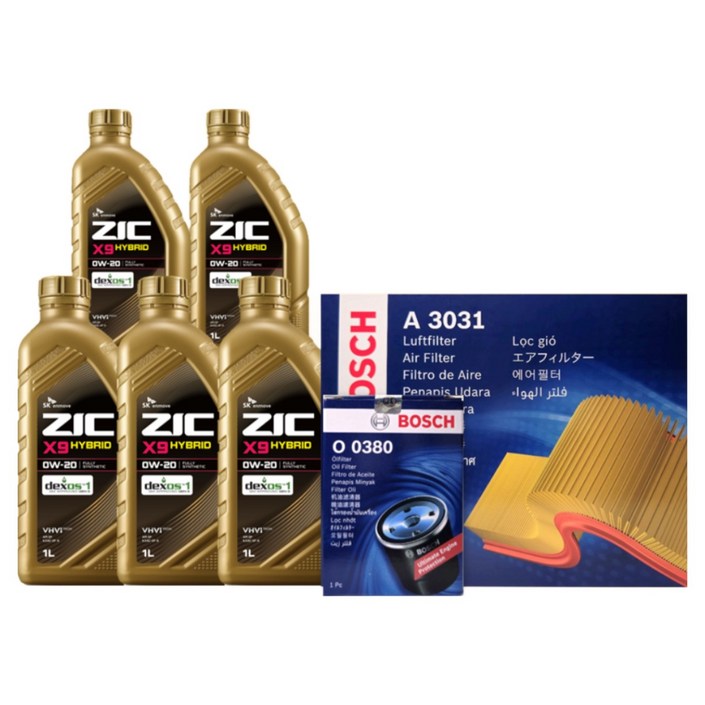 디 올 뉴 그랜저 하이브리드 GN7 1.6 가솔린 엔진오일세트 ZIC X9 HYBRID 0W20