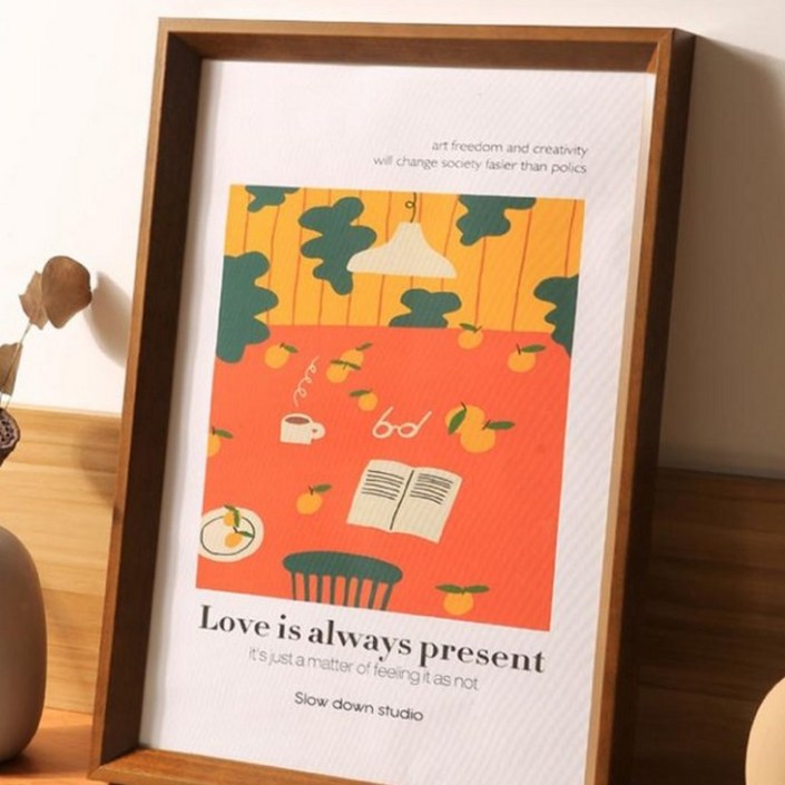 디모어 고급형 우드 원목 인테리어 액자 프레임