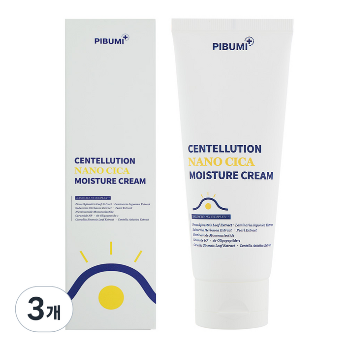 가려움 개선 임상 피부미 나노시카 수분크림 아토피/주사염/접촉성 주사염, 3개, 100ml