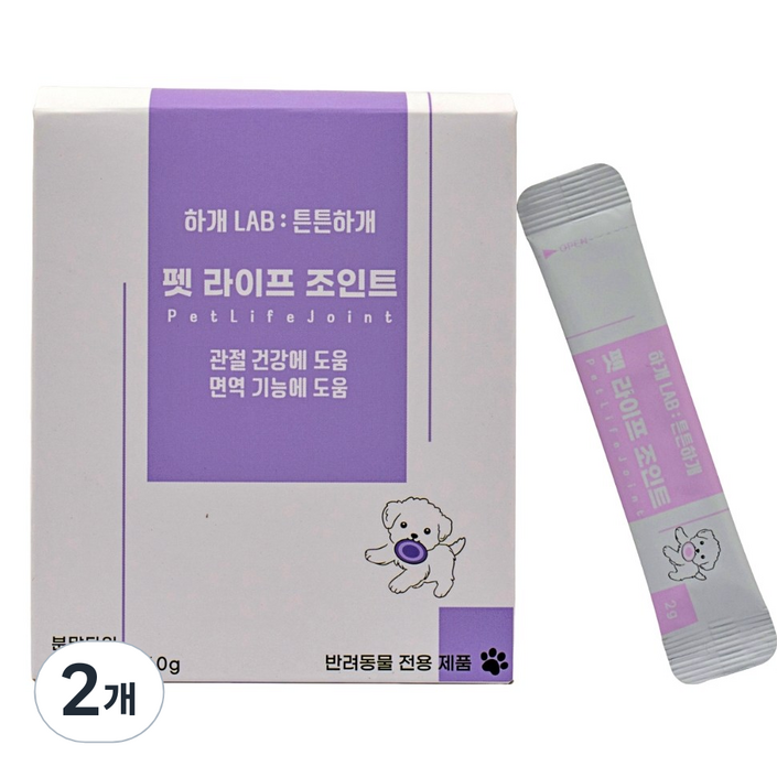 하개랩 튼튼하개 강아지 고양이 관절 영양제, 2개, 뼈관절강화, 30회분