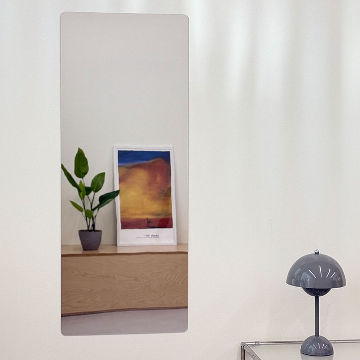 일상도구 부착형 아크릴 벽거울 40 x 100 cm, 단일색상