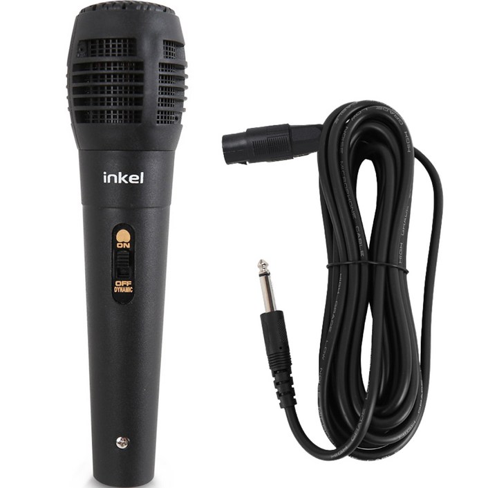 인켈 다이나믹 유선 노래방 마이크 + 3m 케이블 세트