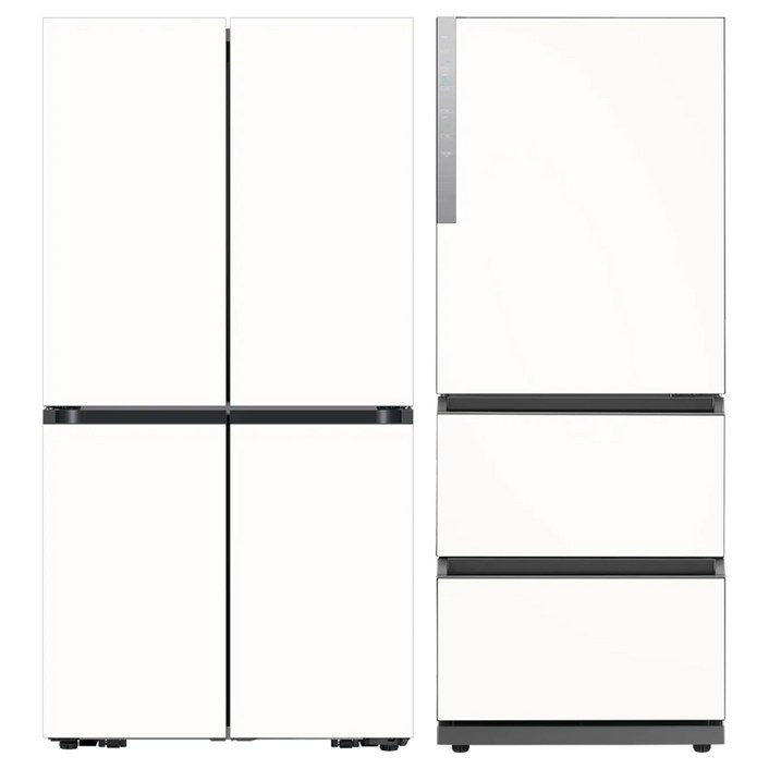 삼성전자 Bespoke AI 905L 4도어 냉장고 +  328L 4도어 김치냉장고 세트 방문설치
