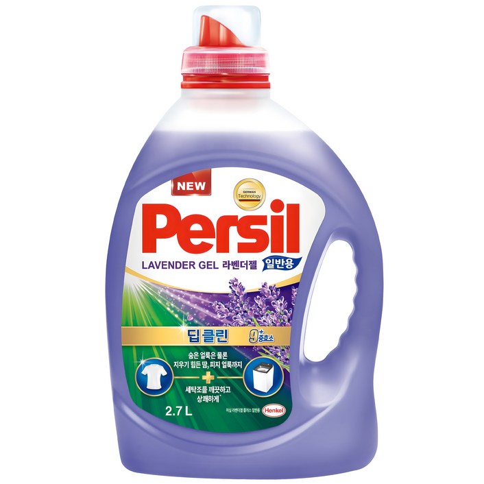 퍼실 라벤더젤 플러스 딥클린 일반용 액상세제 본품, 2.7L, 1개