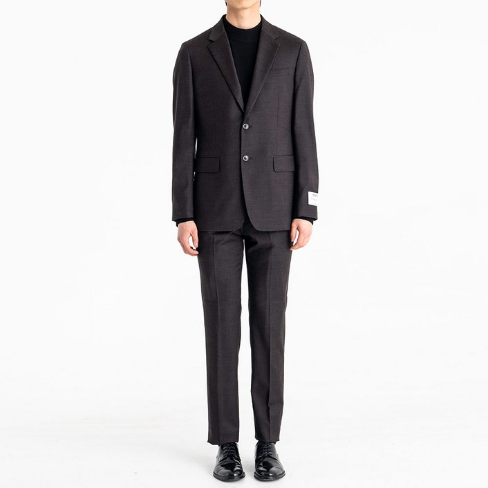 킨록 남성용 잔체크 개발 슬림 정장 상하의 세트