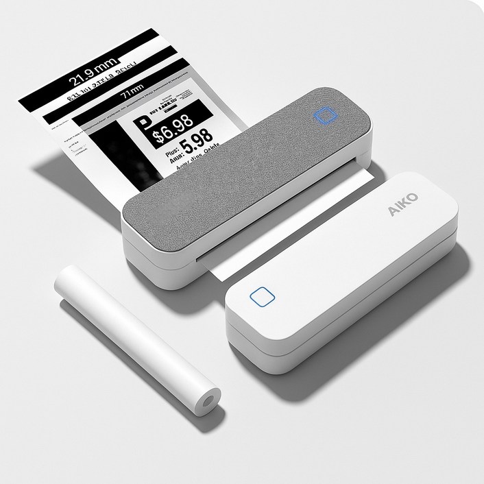 200/300DPI 페리페이지 AiKo D80 휴대용프린터 A4 블루투스 무선 라벨프린터 미니 포토프린터, 300DPI D80/AiKo화이틍+1롤[내장]