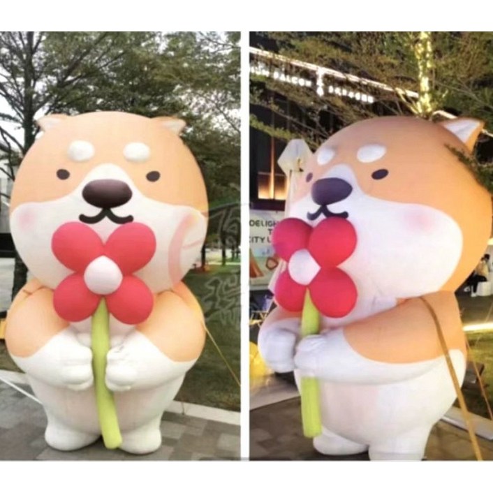 강아지 에어벌룬 풍선 산타 스탠딩 대형 축제 동물병원 춤추는 행사 조명 기둥 벌룬