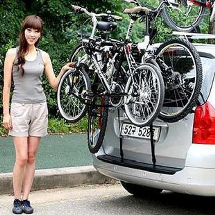 승용차자전거캐리어 차량용자전거거치대 카니발자전거 가로바 캐리어 범용 6세대 자전거 테일
