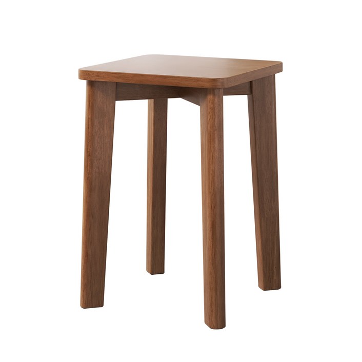 온더루프 사각 원목 스툴 의자, 1개, 월넛