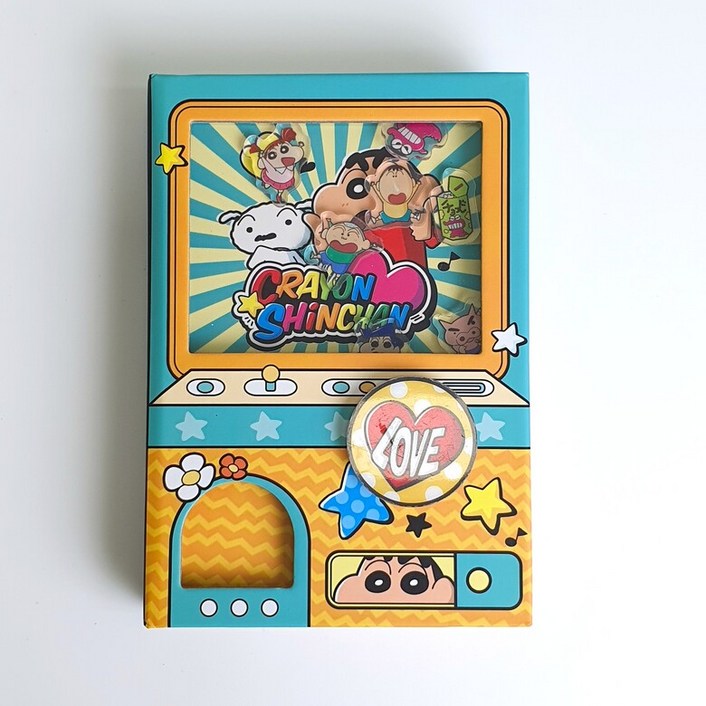 BenF Joy 짱구 가챠 다이어리 캐릭터 스케줄러 계획 기록 일기장 수첩 노트 메모 데일리 휴대용 선물 다꾸