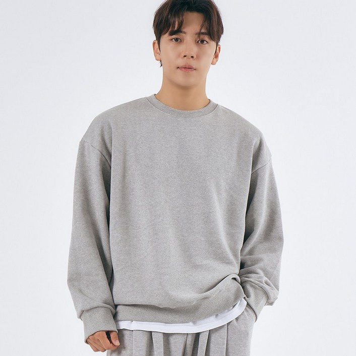 엘엑스티 남자 맨투맨 오버핏 무지 헤비쭈리 720g 면100 국내생산