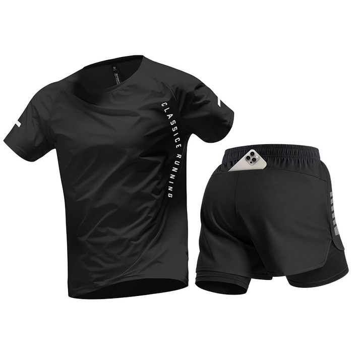 리츠제이 스포츠 초경량 반팔 런닝 트레이닝복 세트 셋업