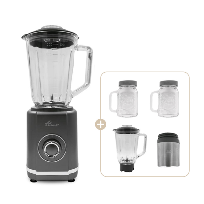 한일 올인원 블렌더믹서기 글라스 다용도 고속 믹서 분쇄기, 그레이