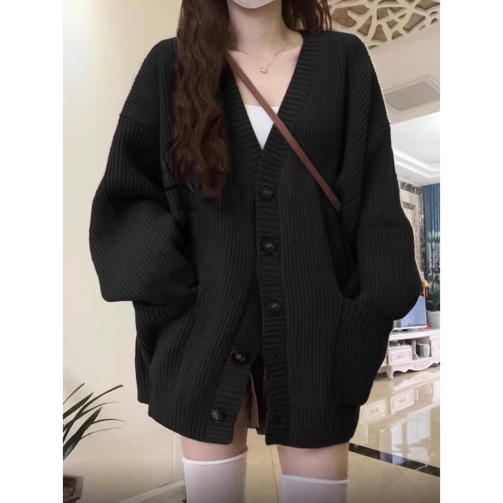 Shopflix 여성용 루즈핏 빅사이즈 니트 가디건 5color