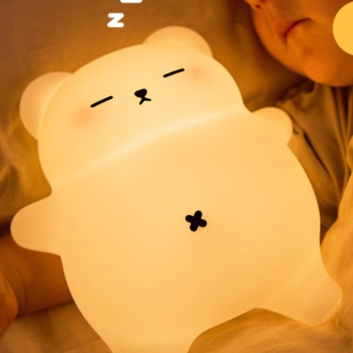 포그미 고양이 오리 강아지 판다 무드등 수유등 수면등 출산선물 분리수면 육아용품, 11.잠만이흰곰