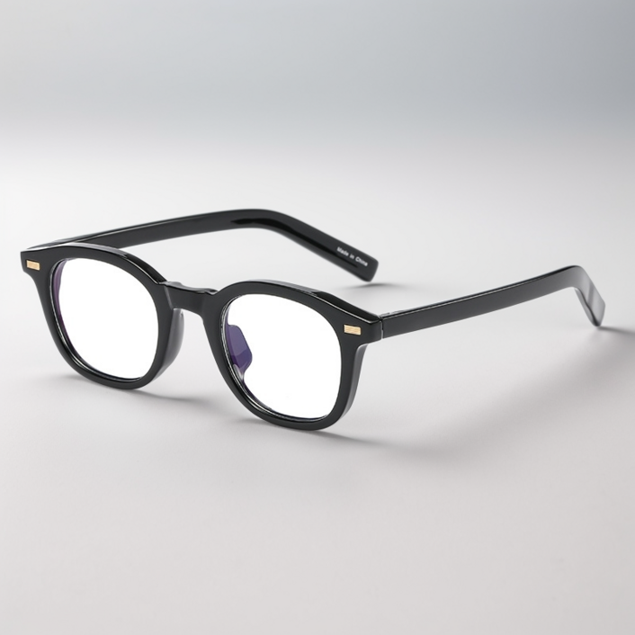 라스몰 블루라이트차단 뿔테안경 가벼운 남여공용 초경량 데일리 안경 + 케이스 포함