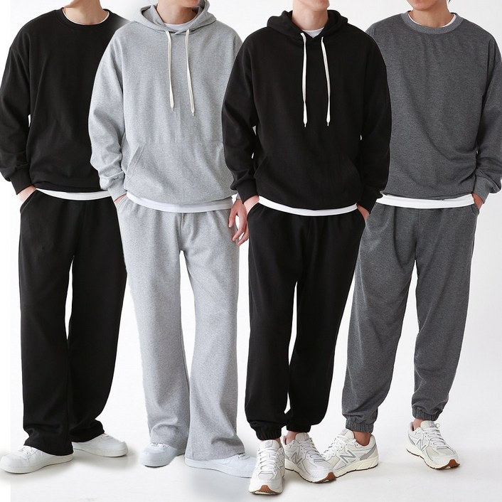 벤티브 시즌오프 남성 오버사이즈 베이직 무지 후드 맨투맨 무지 와이드 무지 조거 빅사이즈 트레이닝 상의 하의