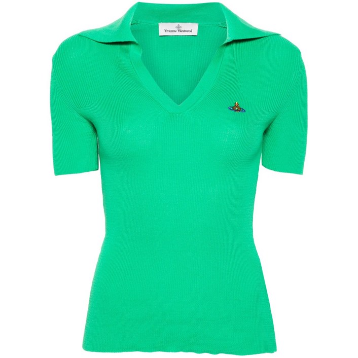 비비안웨스트우드 구체 자수 니트 탑