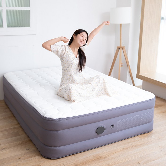 루앤 프리미엄 에어매트 캠핑용 자충매트 야외 휴대용 매트리스 펌프 내장형
