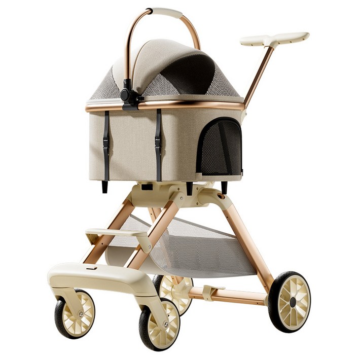 FONOW  강아지유모차 일체형 탈부착이 가능한 접이식 이동 편의성